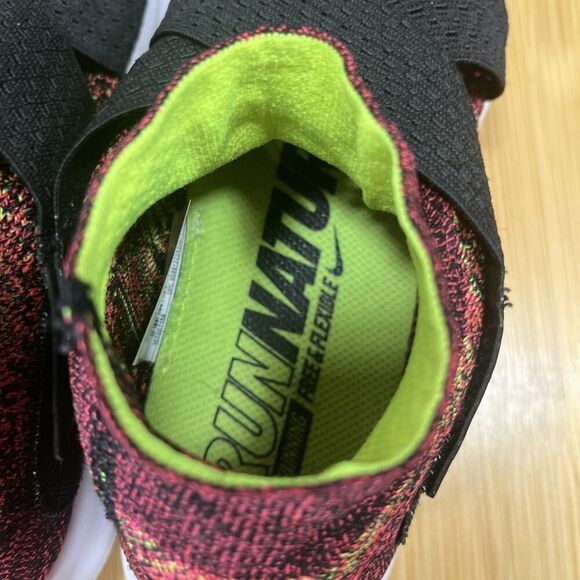 Nike Womens Size 8 Free Run Motion Flyknit 2017 Pink Slip On Athletic Sneakers - Picture 6 of 10